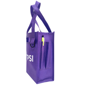 <span class=keywords><strong>Sac</strong></span> à stylo latéral recyclé pour <span class=keywords><strong>bibliothèque</strong></span> scolaire avec logo <span class=keywords><strong>personnalisé</strong></span> <span class=keywords><strong>Sac</strong></span> fourre-tout à double poignée violet <span class=keywords><strong>sac</strong></span> plat non tissé - Product Image 4