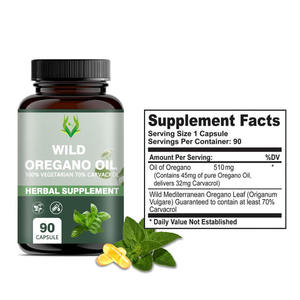 Cápsulas de aceite de orégano salvaje directas del fabricante, buenas para la salud digestiva, aumenta la inmunidad, suplemento de hierbas - Product Image 2