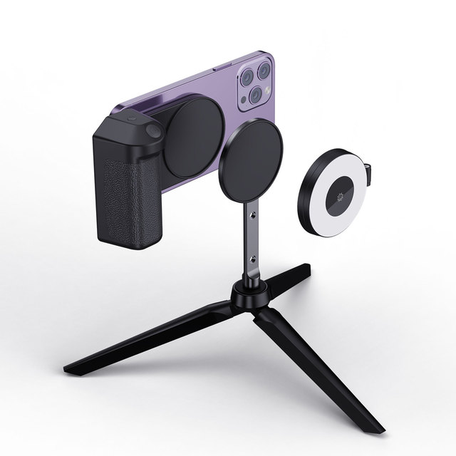 Besteye H22 3-in-1 Magnetic Camera Handle Wireless Charging Shutter Selfie Light Mobile Phone Power Bank for for Desk
