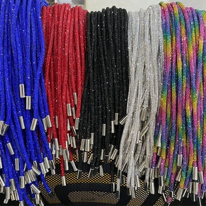 Bulk mit Aglet-Spitzen Crystal Shoe Lace Strass String / Hoodie Kordel zug/Crystal Cord- 3MM- 42 Zoll lang - Product Image 1