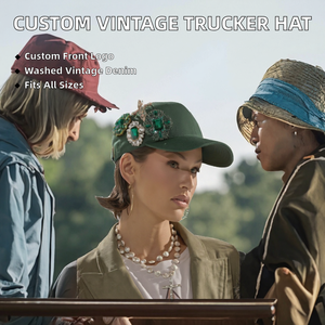 Casquettes de baseball vintage sportives et formelles en denim à 6 panneaux, nouveau modèle, avec logo personnalisé en relief, effet vieilli et délavé, directement de l'usine - Product Image 2