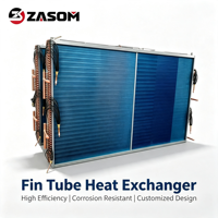 Échangeur de chaleur à tubes à ailettes en acier au carbone, serpentin de gaz, condenseur, évaporateur, refroidisseur de chambre froide, service R410A, haute sécurité, écologique, longue durée de vie