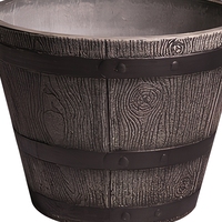 Jardinières en plastique demi-baril, pots de fleurs artificielles, pots de plantes rustiques en plastique, pots de bonsa écologiques, pots de jardinage du fabricant