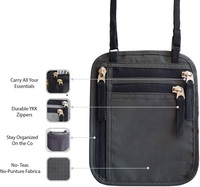 Mode Nylon réglable cou portefeuille pochette étanche RFID bloquant passeport titulaire certificat sacs pratique voyage accessoire
