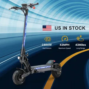 YUME HAWK 2400w dual motor fast electric scooters folding 2 wheel off road e scooter 2000w with 10 inch fat tire for adult