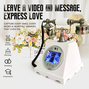 Nouvel Arrivage Vintage 1080P HD Vidéo Livre d'Or Téléphone ABS Filaire Antique Luxe pour Mariage Hôtels Stockage 32GB Mémoire Voix - Product Image 3