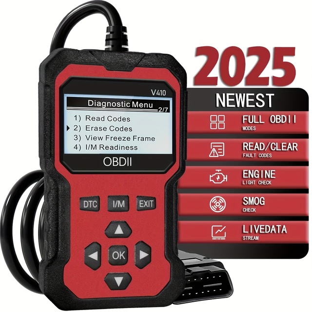 V410 Professional OBD2 Scanner Advanced Code Reader Live Data Engine Analyzer 1-Year Universal Check Engine Light Diagnostic