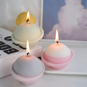 Moule à bougie rotatif en forme de <span class=keywords><strong>planète</strong></span>, pour savon fait main, décoration créative, pâtisserie, compatible four, DIY, colle goutte à goutte, plâtre, pot à succulentes - Product Image 1