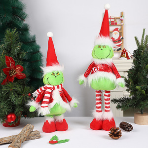 New Arrival Extendable Plush Grinch <strong>Christmas</strong> Ornament Kids Toy and Home Decor <strong>Gift</strong> for Party Supply Factory <strong>Wholesale</strong> - Product Image 3