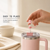 Capuchon anti-poussière réutilisable en silicone de qualité alimentaire pour pailles, portable et écologique, pour pailles de gobelets