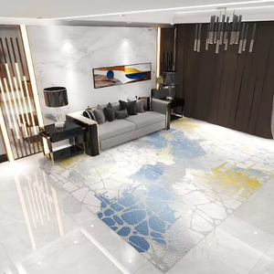 Tapis de sol rectangulaire antidérapant en jacquard Wilton, brodé en 3D sur mesure, de haute qualité, doux et élégant - Product Image 1