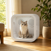 Sèche-cheveux pour animaux domestiques de grande capacité, silencieux, avec contrôle de température IA, pour le toilettage des chats après le bain