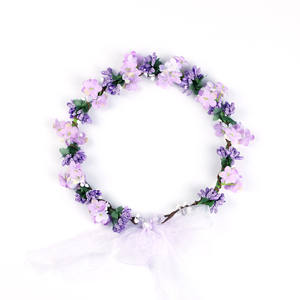 Vente en gros de bandeau réglable en ruban, <span class=keywords><strong>couronne</strong></span> de mariage, bandeau à <span class=keywords><strong>fleurs</strong></span>, accessoires <span class=keywords><strong>pour</strong></span> <span class=keywords><strong>cheveux</strong></span> - Product Image 3