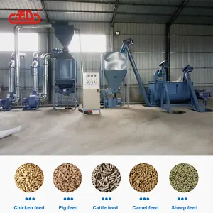 CE Disetujui 304/350 Pabrik Pakan Hewan Cincin Die Pellet Feed Lini Produksi untuk Dijual