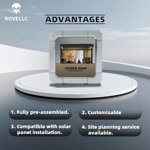 <span class=keywords><strong>Casa</strong></span> Container in Acciaio Personalizzabile a Forma di Capsula Spaziale per Appartamenti, Officine, Palestre, Bagni - Design Moderno e Traspirante per Uso Multiplo - Product Image 2