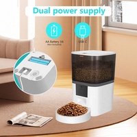 Comedero Automático Inteligente para Mascotas con Wifi y Control Remoto Vía App Tuya, Dispensador de Comida Seca de 6L para Gatos y Perros