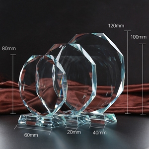 Bán Buôn Bát Giác Pha Lê Cúp Huy Chương Trắng Phôi Phần Cross-Biên Giới Tinh Thể Thủ Công Tùy Chỉnh Pha Lê Sản Xuất - Product Image 1