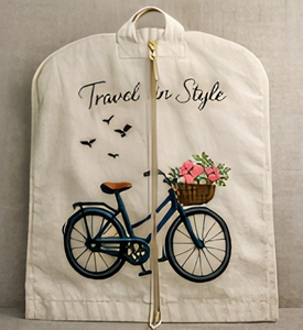 Sac à vêtements en coton, design personnalisé, logo brodé, haute qualité, pliable, réutilisable, écologique, sac de transport pour costumes, sac de shopping - Product Image 2