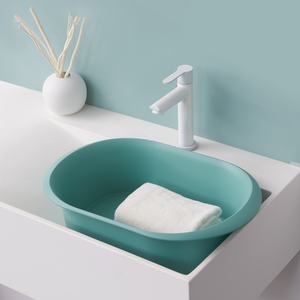 Lavabo de pie rectangular de color personalizado Material plástico de calidad con asa para uso en baño y cocina Hecho a mano por MONR - Product Image 5