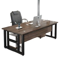 Escritorio Ejecutivo Rectangular de Madera Resistente y Grueso para Estudio y Escritura