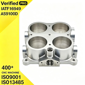 Bloc de moteur 4 cylindres en aluminium sur mesure avec cavités CNC, ports filetés multi-angles, corps de soupape multi-cavités de précision et collecteur de fluides - Product Image 1