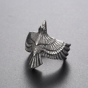 Flying Bird <b>Ring</b> Men's Fashion <b>Titanium</b> Steel Animal Zodiac Jewelry SA1088 - Product Image 4