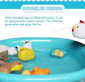 JUNSHEN, 8 Uds., tiempo de baño suave, animales inflables, perros, patos, ovejas, gallina, cerdo, juguetes de baño flotantes para niños pequeños, juguetes de aprendizaje para el baño - Product Image 5