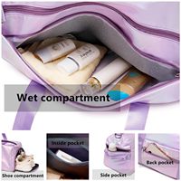 Sac de voyage Eastshine Fashion, léger, brillant, en fibre de polyester, fermeture éclair, imperméable, poignée souple, pour extérieur, logo personnalisé
