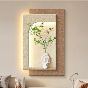 Crème Vent Solide <span class=keywords><strong>Grès</strong></span> Avancé Sens Couloir Couloir Mural Salon Canapé Fond Mur Art Porche Peinture Décorative - Product Image 1