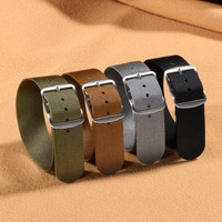 Bracelet de montre intelligente en nylon respirant de haute qualité, 20 mm, boucle en acier inoxydable réglable