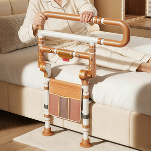 ราวจับข้างเตียงสแตนเลสแบบติดพื้น ปรับความสูงได้ สำหรับผู้สูงอายุ/ผู้พิการ ช่วยพยุงลุกขึ้น ไม่ต้องเจาะ ติดตั้งง่าย - Product Image 4