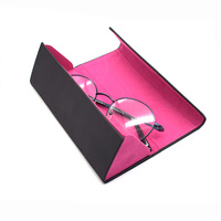 Étui de lunettes optiques pliable, boîtier avec trépied en cuir, fait à la main, étui de lunettes optiques pour étudiants et travailleurs de bureau