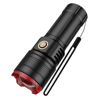 Mini Linterna de Alta Luminosidad para Exteriores, Compacta, con Función de Zoom, Recargable por Tipo-C, Batería de Larga Duración, Aleación de Aluminio