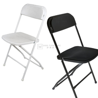 Chaises de Jardin Minimalistes en Métal Fonte et Résine PP pour Événements, Mariages en Plein Air – Chaise Pliante Blanche en Plastique pour Fêtes et Repas