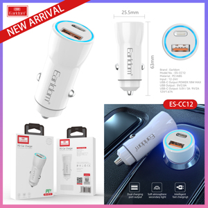 Earldom PD sạ<span class=keywords><strong>c</strong></span> xe hơi USB <span class=keywords><strong>C</strong></span> sạ<span class=keywords><strong>c</strong></span> điện thoại cho Macbook cho Huawei Mate 40 Pro xe sạ<span class=keywords><strong>c</strong></span> Thuố<span class=keywords><strong>c</strong></span> lá nhẹ hơn cho Huawei P40 - Product Image 6