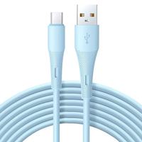 Kabel data Tipe C silikon lembut multiwarna, kabel pengisian daya Cepat USB Android iPhone 15 16 untuk hadiah