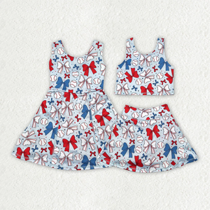 Toddler Girl 4th Of July Outfit Flag Bow Print <b>Top</b> Ruffle Shorts Set <b>Bubble</b> Romper Baby Girl Independence Day Summer Clothes - Product Image 6