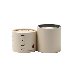 Tube en papier recyclable personnalisé de qualité alimentaire avec couvercle en aluminium, emballage composite en papier pour poudre de matcha verte - Product Image 2