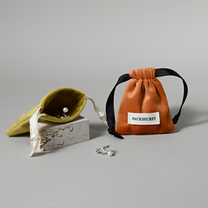 Empaque de Joyería Personalizado con Etiqueta, Bolsa Pequeña de Terciopelo Ecológica de 7*8cm, con Cordón, para Regalo de Lujo - Product Image 2