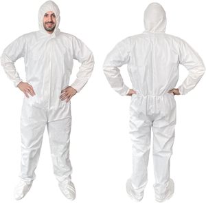 Combinaison <span class=keywords><strong>de</strong></span> sécurité industrielle jetable à capuche, combinaison <span class=keywords><strong>de</strong></span> <span class=keywords><strong>peinture</strong></span> blanche, combinaison <span class=keywords><strong>de</strong></span> protection chimique, combinaison anti-matières dangereuses - Product Image 4