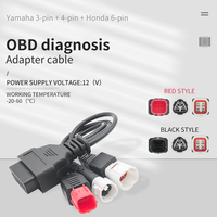 Cable OBD2 3 en 1 para Motocicleta, Adaptador de 3 Pines, 4 Pines y 6 Pines para Automóvil, Escáner de Protocolo para Reparación de Motocicletas
