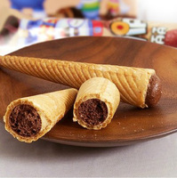 Groothandel Koreaanse Snackkoekjes Exotische Snack 53.4G Ijsvorm Aardbeiensmaak/Chocoladesmaak Koekjes