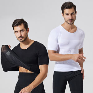 Hommes Body Toning T-<span class=keywords><strong>Shirt</strong></span> Body Shaper Correctif Minceur <span class=keywords><strong>Posture</strong></span> Ventre Graisse Contrôle Compression Slim Corset Homme Modélisation Sous-Vêtements - Product Image 1