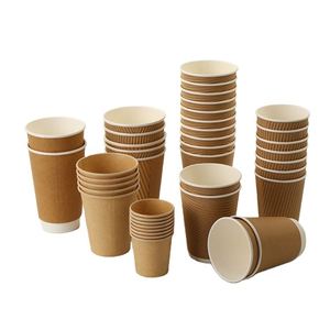 Gobelet en papier kraft jetable à paroi simple avec logo personnalisé, 4oz 8oz 12oz 16oz, pour boissons chaudes/froides, avec couvercle et manchon - Product Image 6