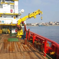 Fourniture 1 2 3 5 6 8 10 12 tonnes, bateau, cargaison, bateau, bateau, bateau, charge de levage, hydraulique, pliable télescopique, flèche, grue de pont