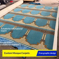 Tapis de mosquée tissés sur mesure à motif géométrique, antidérapants, à poils longs, design moderne, avec support en coton - Export direct usine