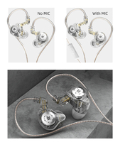 KZ EDX Pro Moniteur Intra-Auriculaire Filaire et Sans Fil Écouteurs IEM Hi-Fi pour Musiciens et Audiophiles, Détachable 2 Broches, Casque Bluetooth