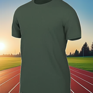 T-shirt unisexe col rond respirant et antibactérien en coton 200g, couleur unie, manches courtes, collection été 2025 - Product Image 2