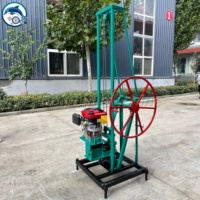 Huayu Foreuse de puits d'eau portable à moteur thermique, profondeur max. 80m, diamètre de forage 80-350mm, facile à utiliser, garantie 1 an, HeNan