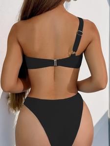 Traje <span class=keywords><strong>de</strong></span> Baño Baishiwei para Mujer, Estilo Europeo Americano, Espalda Descubierta, Sexy, Nuevo <span class=keywords><strong>Bikini</strong></span> con Tirantes y Estampado, Venta al por Mayor, Envío Directo - Product Image 3